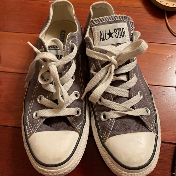 Grey Converse Low Tops - Picture 1 of 5